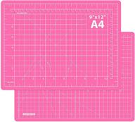 🧵 premium self healing sewing mat - 12"x9" for quilting, scrapbooking, and precision crafts - pink logo