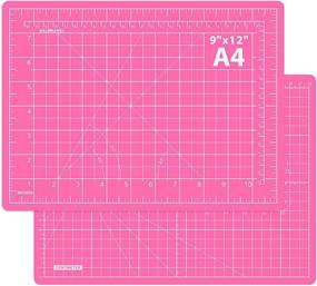 img 4 attached to 🧵 Premium Self Healing Sewing Mat - 12"x9" for Quilting, Scrapbooking, and Precision Crafts - Pink