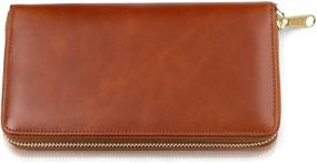 img 4 attached to Leather Travel Wallet Women Wristlet