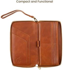 img 2 attached to Leather Travel Wallet Women Wristlet