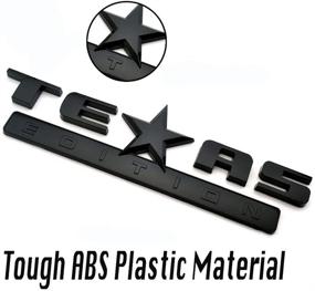 img 1 attached to 🚗 Универсальный 3D эмблема Texas Edition в черном цвете для автомобилей Chevy Silverado Sierra Car Truck Auto - Набор из 2-х.