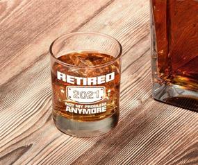 img 3 attached to 🥃 Retirement Gifts for Men 2021, Funny 'Not My Problem Anymore' Whiskey Glass Gift, Happy Retirement Gifts for Coworkers, Boss, Father, Husband, Brother, Friends