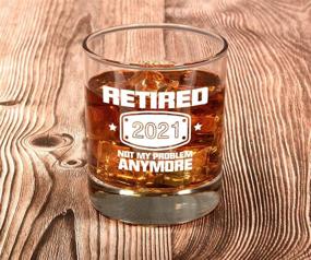 img 2 attached to 🥃 Retirement Gifts for Men 2021, Funny 'Not My Problem Anymore' Whiskey Glass Gift, Happy Retirement Gifts for Coworkers, Boss, Father, Husband, Brother, Friends