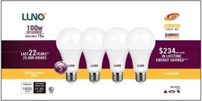 img 3 attached to 💡 Лампа "LUNO" с возможностью регулировки яркости, эквивалентная нейтральной сертифицированной светодиодной лампе