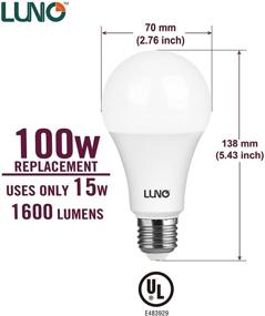 img 2 attached to 💡 Лампа "LUNO" с возможностью регулировки яркости, эквивалентная нейтральной сертифицированной светодиодной лампе