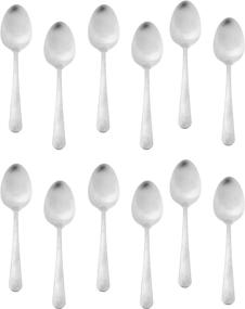 img 2 attached to 🍴 Set of 12 Winco Stainless Steel Dinner Spoons, 18/0 Grade, with Windsor Pattern