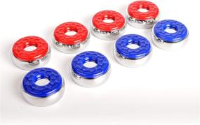 img 2 attached to 🎯 Ideal Enjoy Shuffleboard Pucks, 2-1/8'' (53mm), Set of 8 in Red and Blue Colors