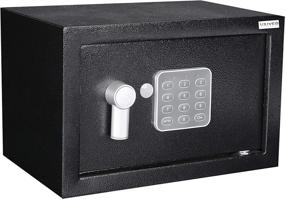 img 4 attached to 🔒 Digital Keypad & Key Electronic Safe Box for Home and Office - Money Lock Boxes, Safety Boxes for Business, Hotel Rooms, Jewelry, Gun, Cash - Steel Alloy Drop Safe 6.7 x 9 x 6.7 inches