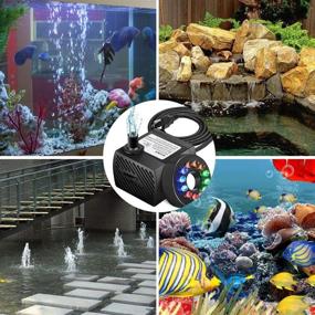 img 3 attached to BestFire® Submersible Fountain Colorful Aquarium