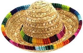 img 1 attached to Mini Straw Sombrero Hats for Small Pets - Fun 🎩 Mexican Hats for Dogs, Puppies, and Cats - Sombrero Party Hat Option