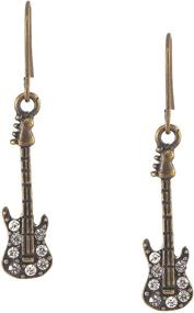 img 4 attached to Spinningdaisy Antique Musical Instrument Earrings Girls' Jewelry