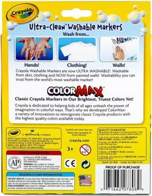 img 2 attached to 🖍️ Моющиеся маркеры: Crayola 8 Ct Broad Line - Яркие цвета и легкая смывка