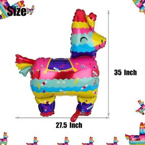 img 2 attached to 🎈 2 Llama Shaped Jumbo Mylar Foil Balloons - Mexican Fiesta Themed Party Decorations for Birthdays, Baby Showers, and Celebrations - Supplies & Decor