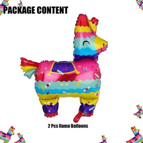 img 3 attached to 🎈 2 Llama Shaped Jumbo Mylar Foil Balloons - Mexican Fiesta Themed Party Decorations for Birthdays, Baby Showers, and Celebrations - Supplies & Decor