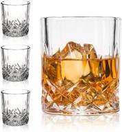 premium 11oz whiskey glasses set of 4 - perfect gift 🥃 for scotch lovers! old fashioned style glassware for bourbon, rum, and more logo