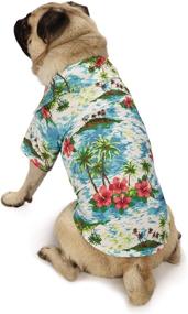 img 4 attached to 🐶 Casual Canine Hawaiian Breeze Dog Camp Shirt