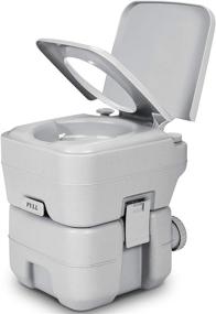 img 4 attached to 🚽 YITAHOME 5.3 Gallon Portable Travel Toilet RV Potty: Upgraded Spout, Flush Pump, Detachable Tank for Camping, Boating, Hiking