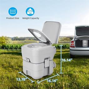 img 3 attached to 🚽 YITAHOME 5.3 Gallon Portable Travel Toilet RV Potty: Upgraded Spout, Flush Pump, Detachable Tank for Camping, Boating, Hiking