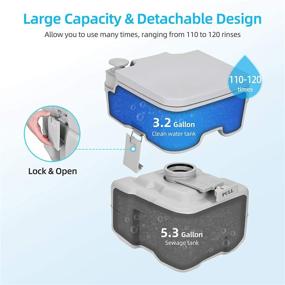 img 2 attached to 🚽 YITAHOME 5.3 Gallon Portable Travel Toilet RV Potty: Upgraded Spout, Flush Pump, Detachable Tank for Camping, Boating, Hiking