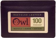 owl minimalist leather credit business: sleek style meets supreme functionality logo