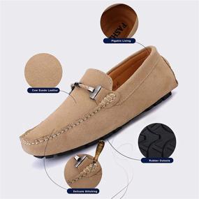 img 3 attached to Стильные и комфортные мокасины для вождения Yldsgs Loafer из кожи для мужчин