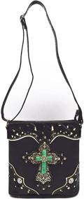 img 3 attached to Stylish Western Rhinestone Crossbody Shoulder Handbags & Wallets - For Fashionable Women's Shoulder Bags