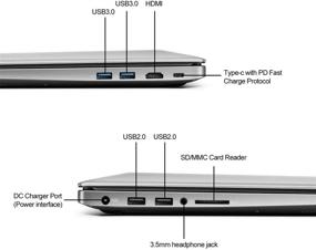 img 1 attached to 💻 Буков Броядж с дисплеем 15,6" FHD IPS, процессор Intel Quad-Core i7-8550U, 8 ГБ ОЗУ, 1 ТБ SSD, веб-камера, USB 3.0, Bluetooth, WiFi 5G, подсветка клавиатуры, серебристый цвет, Windows 10 Home.