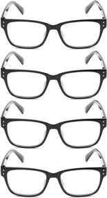 img 2 attached to 👓 Readers.com Fully Magnified Reading Glasses: The McNealy - 4 Pairs of Classic Rectangle Readers for Both Women and Men