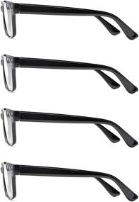 img 1 attached to 👓 Readers.com Fully Magnified Reading Glasses: The McNealy - 4 Pairs of Classic Rectangle Readers for Both Women and Men