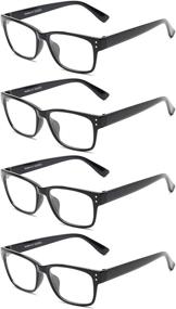 img 3 attached to 👓 Readers.com Fully Magnified Reading Glasses: The McNealy - 4 Pairs of Classic Rectangle Readers for Both Women and Men