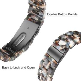 img 2 attached to Junboer Light Fitbit Versa Watch Band - Fashion Resin Band for Versatile Fitbit Versa Series, Replacement Wristband for Women, Men, and Girls