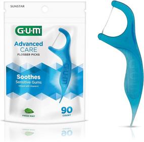 img 1 attached to 🦷 GUM Advanced Care Flossers with Vitamin E Fluoride, Fresh Mint 90 ct (Pack of 3) - The Perfect Dental Floss Solution for Optimum Oral Health