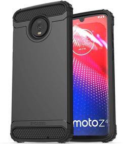 img 3 attached to 📱 Encased Moto Z4 Belt Clip Holster Case - 2019 Scorpio Armor: Ultra Protective Tough Grip Cover with Holder (Black)