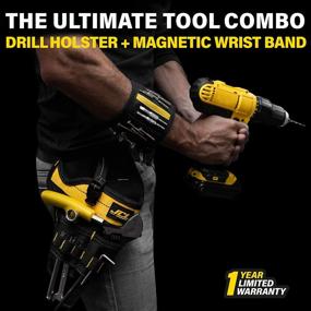 img 3 attached to 🔧 JCL Magnetic Wristband and Tool Belt Holster Combo for Cordless Drills - Secure and Handy Storage Solution for Drill and Accessories - Ideal for Tradesmen and DIY Enthusiasts - Perfect Gift for Dads