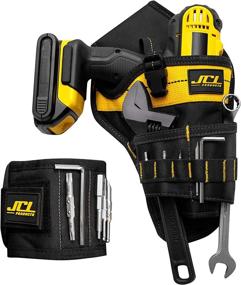 img 4 attached to 🔧 JCL Magnetic Wristband and Tool Belt Holster Combo for Cordless Drills - Secure and Handy Storage Solution for Drill and Accessories - Ideal for Tradesmen and DIY Enthusiasts - Perfect Gift for Dads