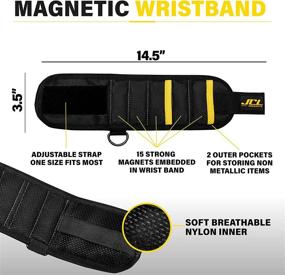 img 2 attached to 🔧 JCL Magnetic Wristband and Tool Belt Holster Combo for Cordless Drills - Secure and Handy Storage Solution for Drill and Accessories - Ideal for Tradesmen and DIY Enthusiasts - Perfect Gift for Dads