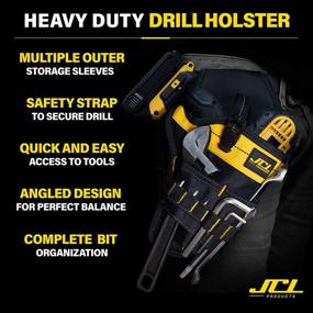 img 1 attached to 🔧 JCL Magnetic Wristband and Tool Belt Holster Combo for Cordless Drills - Secure and Handy Storage Solution for Drill and Accessories - Ideal for Tradesmen and DIY Enthusiasts - Perfect Gift for Dads