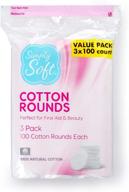 🆕 lint-free absorbent cotton rounds - simply soft 100% cotton pads, 100 count (3-pack) logo