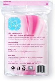 img 3 attached to 🆕 Lint-Free Absorbent Cotton Rounds - Simply Soft 100% Cotton Pads, 100 Count (3-Pack)