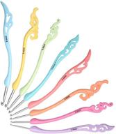 katech crochet hooks - 8 piece set, various sizes (2.5mm-6.0mm) - smooth knitting needles - ergonomic handle - retro fancy crochet needle - diy crafts yarn weaving tools for crochet enthusiasts logo