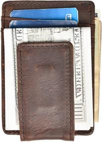 img 1 attached to 👝 Hopsooken Men's Leather Minimalist Pocket Wallet - Ideal Men's Accessories for Added Convenience