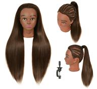 ryhair 30 inch real human hair mannequin head: ideal for cosmetology training, styling, braiding, and more! logo