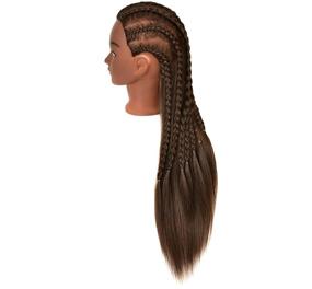 img 2 attached to RYHAIR 30 inch Real Human Hair Mannequin Head: Ideal for Cosmetology Training, Styling, Braiding, and More!