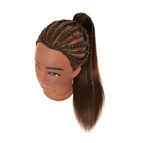 img 1 attached to RYHAIR 30 inch Real Human Hair Mannequin Head: Ideal for Cosmetology Training, Styling, Braiding, and More!