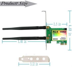 img 2 attached to 🌐 Padarsey Wi-Fi карта AC 1730Mbps Bluetooth 5.0 двухдиапазонный PCIe адаптер для беспроводной сети – Высокоскоростное подключение Wi-Fi и Bluetooth для настольного ПК (WIE9260)