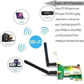 img 3 attached to 🌐 Padarsey Wi-Fi карта AC 1730Mbps Bluetooth 5.0 двухдиапазонный PCIe адаптер для беспроводной сети – Высокоскоростное подключение Wi-Fi и Bluetooth для настольного ПК (WIE9260)