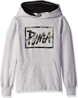 puma fleece pullover hoodie heather logo
