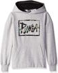 puma fleece pullover hoodie heather logo