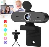 📷 burxoe 1080p hd webcam with microphone for computer desktop laptop, usb pc camera with privacy cover for conference, video calling, study logo