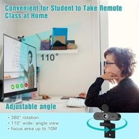 img 2 attached to 📷 Burxoe 1080P HD Webcam with Microphone for Computer Desktop Laptop, USB PC Camera with Privacy Cover for Conference, Video Calling, Study